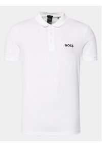 BOSS - Boss Polo Paule 50512789 Biały Slim Fit. Typ kołnierza: polo. Kolor: biały. Materiał: syntetyk