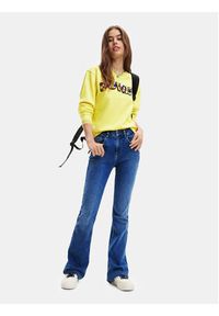 Desigual Bluza 23SWSK01 Żółty Regular Fit. Kolor: żółty. Materiał: bawełna #5