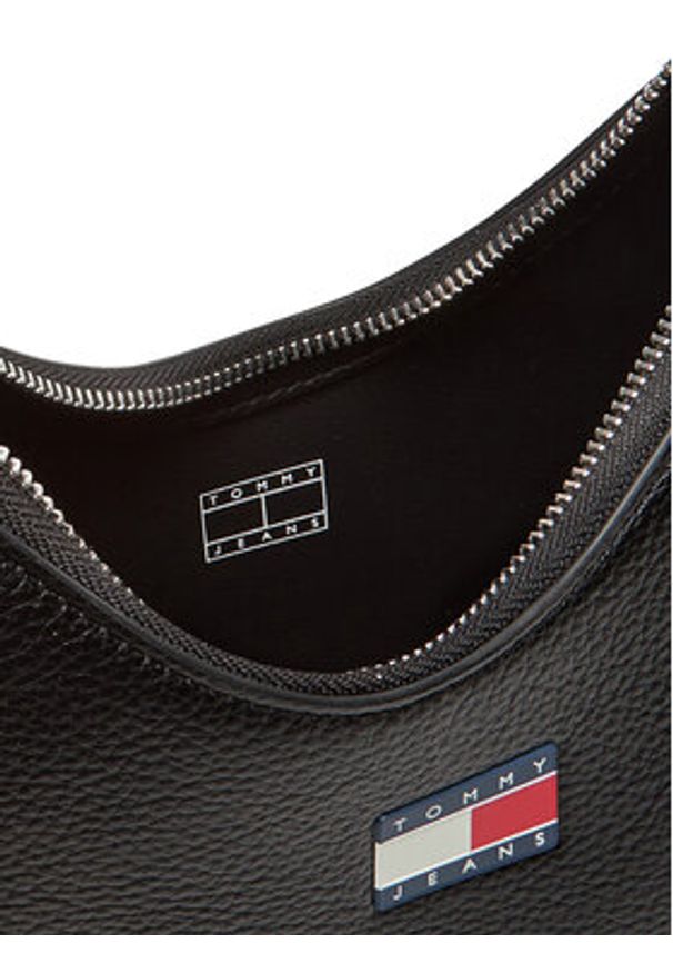 Tommy Jeans Torebka Tjw Must Shoulder Bag AW0AW17548 Czarny. Kolor: czarny. Materiał: skórzane