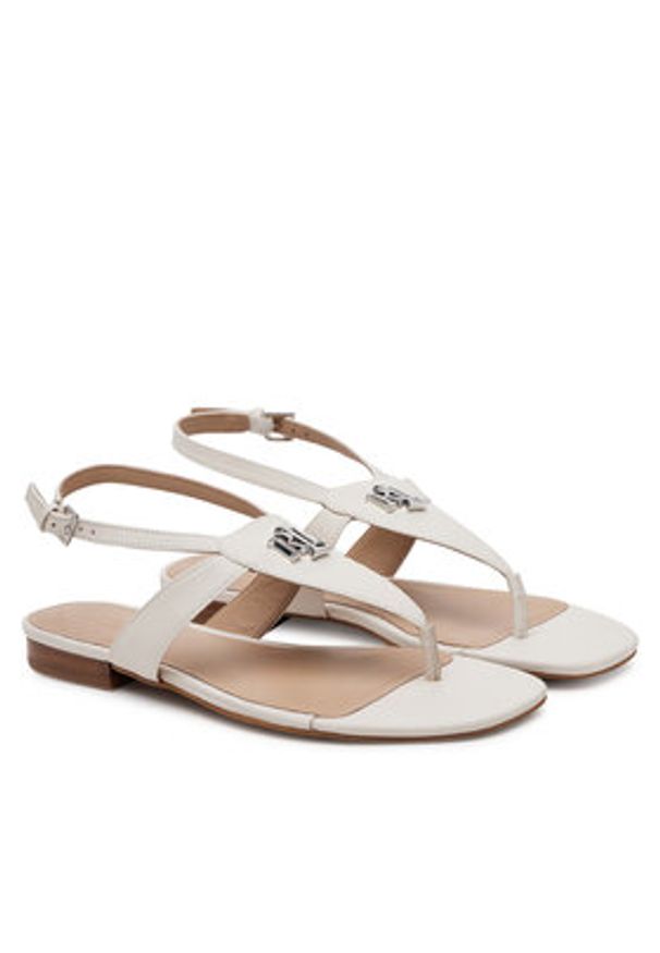 Lauren Ralph Lauren - LAUREN RALPH LAUREN Sandały Everley 802959146009 Biały. Kolor: biały. Materiał: skóra