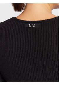 TwinSet - TWINSET Sweter 222TT3331 Czarny Slim Fit. Kolor: czarny. Materiał: syntetyk #2