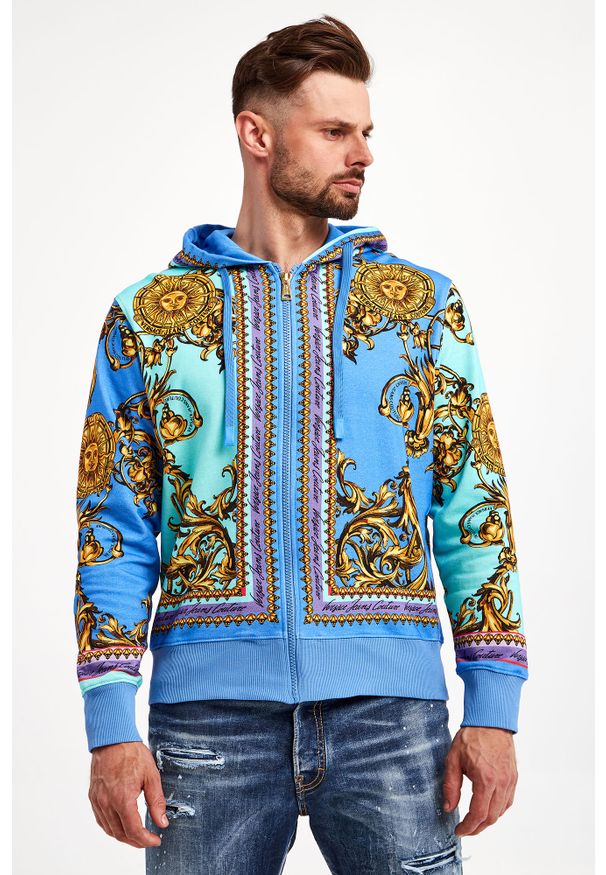 Versace Jeans Couture - Bluza VERSACE JEANS COUTURE. Typ kołnierza: kaptur. Wzór: nadruk
