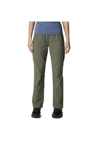 columbia - Damskie spodnie turystyczne Columbia Leslie Falls. Kolor: zielony. Materiał: nylon, elastan. Sezon: lato. Sport: turystyka piesza #1