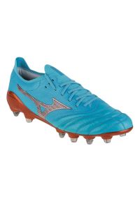 Buty Mizuno Morelia Neo Iii Beta Japan Mix M P1GC239025 niebieskie. Kolor: niebieski. Materiał: materiał, guma. Sport: piłka nożna, fitness, bieganie #3