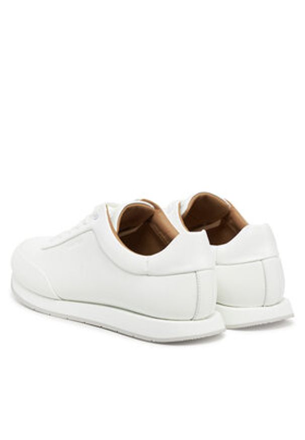 Calvin Klein Sneakersy Low Prof Runn Laceup Rubb Lth HM0HM01707 Biały. Kolor: biały. Materiał: skóra, nubuk