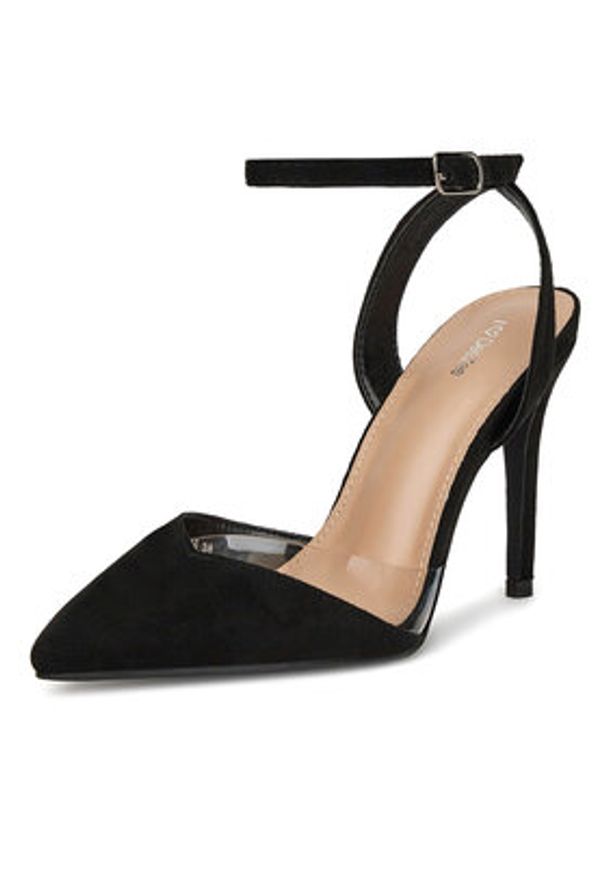 DeeZee Szpilki HT5846-46 Czarny. Kolor: czarny. Materiał: materiał. Obcas: na szpilce