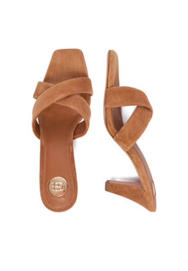 Gino Rossi - GINO ROSSI Klapki EO-GL95F-970 Brązowy. Kolor: brązowy. Materiał: skóra, zamsz