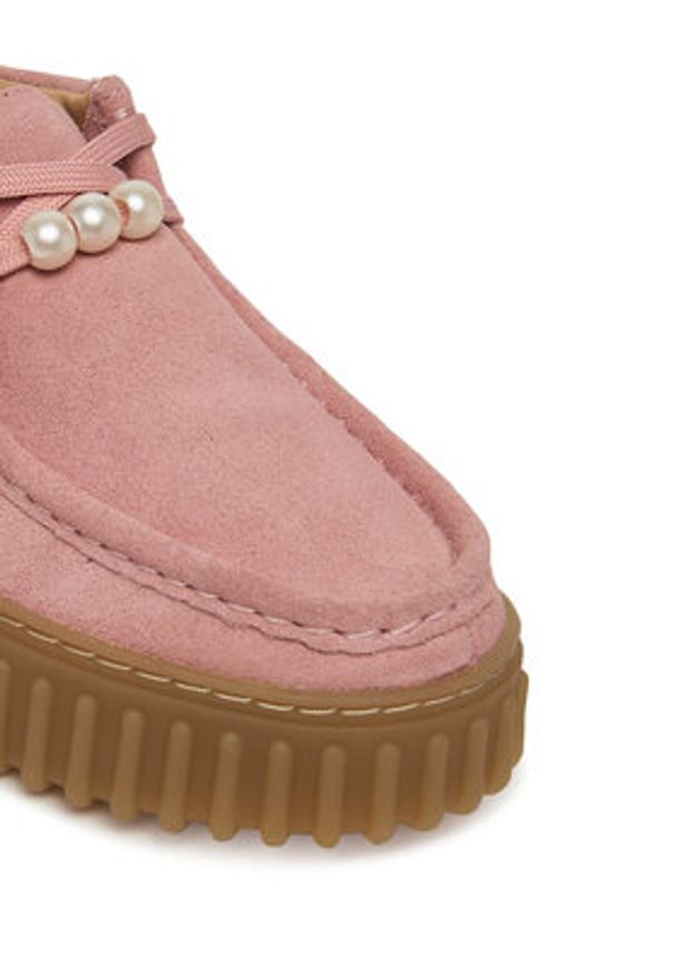 Clarks Półbuty Torhill Bee 26184585 Różowy. Kolor: różowy. Materiał: zamsz, skóra