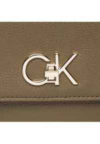 Calvin Klein Torebka Re-Lock Ew Conv Xbody Pbl K60K609395 Khaki. Kolor: brązowy. Materiał: skórzane #3