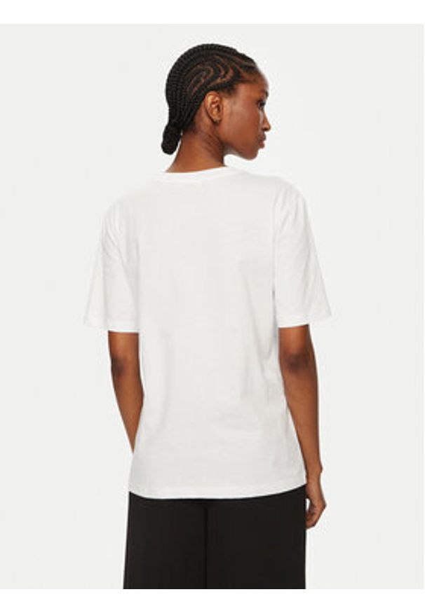 Patrizia Pepe T-Shirt 8M1612/J089-W103 Biały Regular Fit. Kolor: biały. Materiał: bawełna