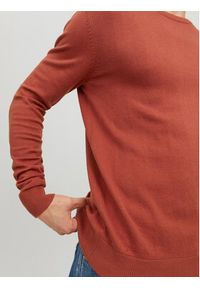 Jack & Jones Sweter 12208364 Pomarańczowy Regular Fit. Kolor: pomarańczowy. Materiał: bawełna #4