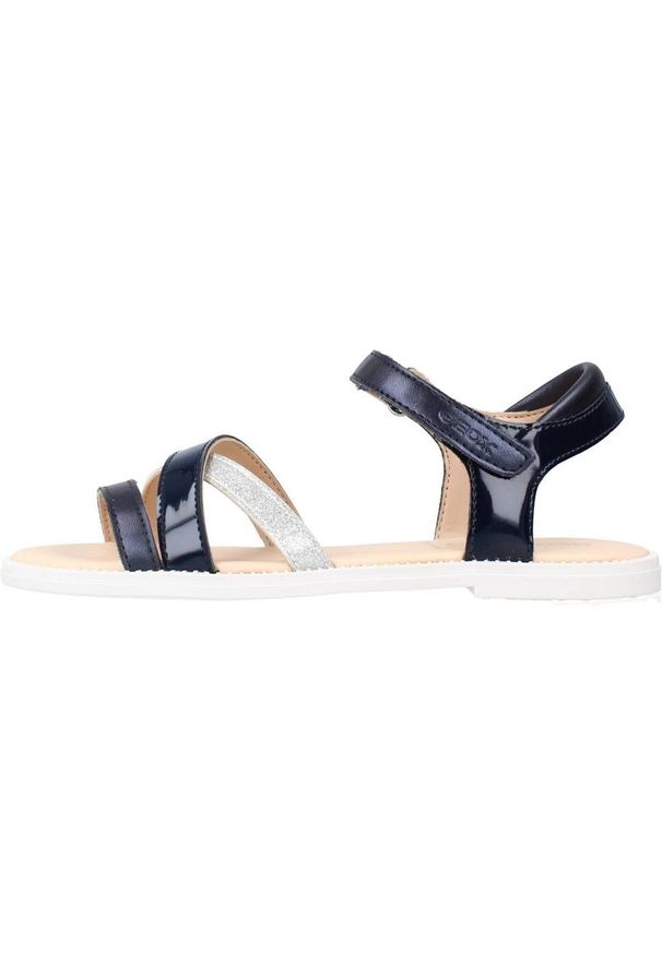 Geox - Sandały GEOX J SANDAL KARLY GIRL Niebieski. Kolor: niebieski. Materiał: syntetyk, skóra. Sport: turystyka piesza