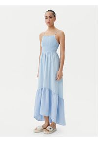 Maaji Sukienka letnia Isadora PT2123CLD005 Błękitny Regular Fit. Kolor: niebieski. Materiał: len. Sezon: lato #4