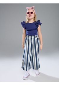 Sinsay - Jeansy wide leg w paski - wielobarwny. Wzór: paski #1