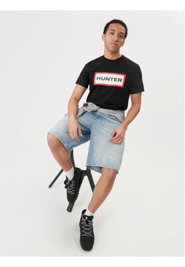 Hunter T-Shirt Halton HARM0019252 Czarny Regular Fit. Kolor: czarny. Materiał: bawełna