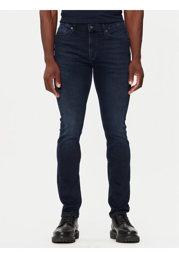 Mustang Jeansy Frisco 1013613 Granatowy Skinny Fit. Kolor: niebieski