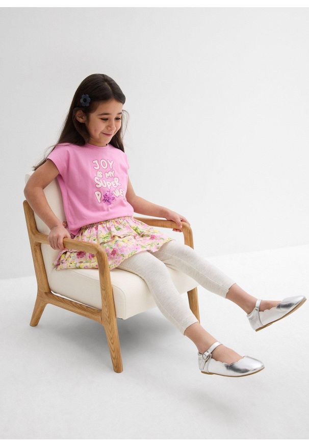 bonprix - T-shirt z czystej bawełny organicznej. Kolor: różowy. Materiał: bawełna. Wzór: nadruk. Sezon: lato
