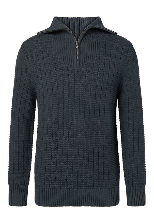 JOOP! Sweter 17 JK-15Jacobo 30047353 Granatowy Modern Fit. Kolor: niebieski. Materiał: bawełna