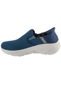 skechers - Buty sportowe Sneakersy męskie, Slip-ins: D'Lux Walker 2.0 - Reeler. Kolor: niebieski. Sport: turystyka piesza