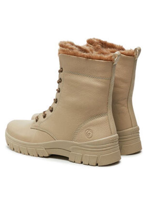 Remonte Trzewiki D0E72-60 Beżowy. Kolor: beżowy. Materiał: skóra