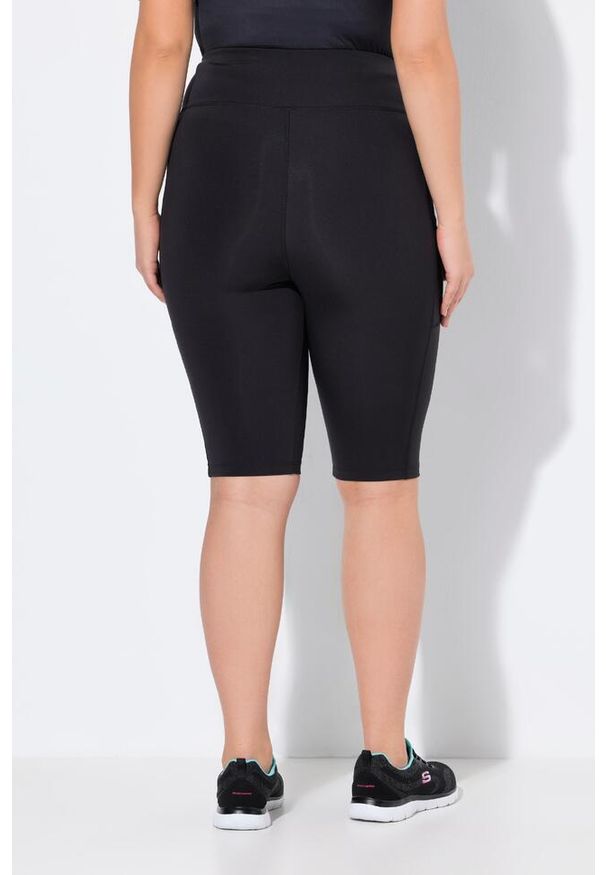 ULLA POPKEN - Damskie Kolarki elastyczna gumka kieszeń z siateczki. Kolekcja: plus size. Kolor: czarny. Materiał: elastan, poliester, materiał