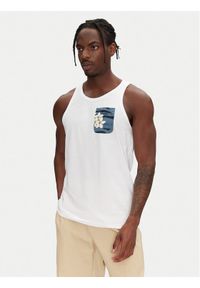Jack & Jones - Jack&Jones Tank top Hawaii 12269321 Biały Standard Fit. Kolor: biały. Materiał: bawełna