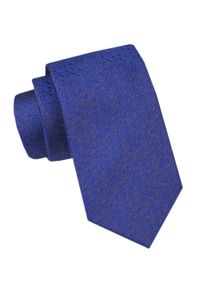 Krawat Męski - Alties - Niebiesko-Brązowy Melanż. Kolor: niebieski. Materiał: tkanina. Wzór: melanż. Styl: elegancki, wizytowy #1