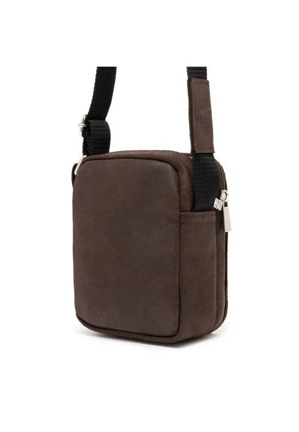 BRODRENE - Saszetka Brødrene BL04 Ciemny Brązowy. Kolor: brązowy. Materiał: skóra
