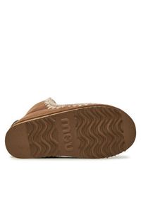 Mou Śniegowce Eskimo 18 Glitter Logo FW101050A Brązowy. Kolor: brązowy. Materiał: skóra #4