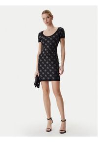 Guess Sukienka dzianinowa W6RK92 Z3JD2 Czarny Regular Fit. Kolor: czarny. Materiał: syntetyk #2