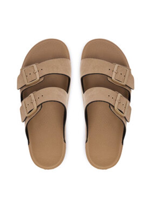 BOSS Klapki Surfley Sand MF 50563157 Beżowy. Kolor: beżowy. Materiał: skóra