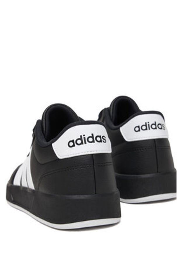 Adidas - adidas Sneakersy Breaknet 3.0 JR8447 Czarny. Kolor: czarny. Materiał: skóra