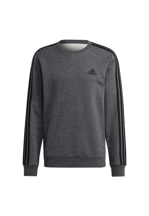 Adidas - Bluza męska adidas Essentials Sweatshirt. Kolor: czarny, szary, wielokolorowy. Materiał: bawełna, materiał. Sport: fitness