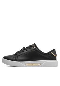 TOMMY HILFIGER - Tommy Hilfiger Sneakersy Chic Hw Court Sneaker FW0FW07813 Czarny. Kolor: czarny. Materiał: skóra #7