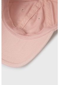 Superdry czapka bawełniana kolor różowy z aplikacją. Kolor: różowy. Materiał: bawełna. Wzór: aplikacja #4