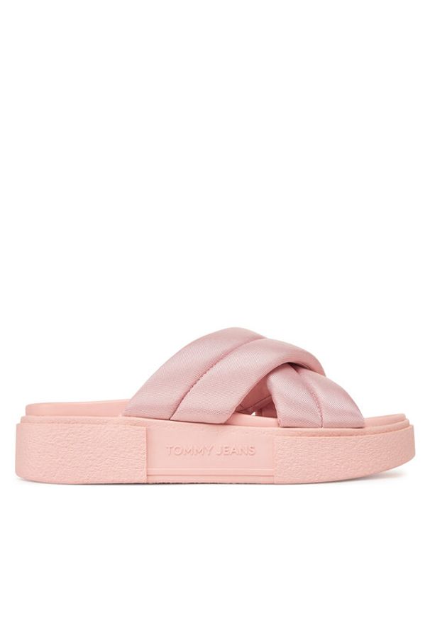 Tommy Jeans Klapki Tjw Flatform Sandal EN0EN02775 Różowy. Kolor: różowy. Materiał: materiał