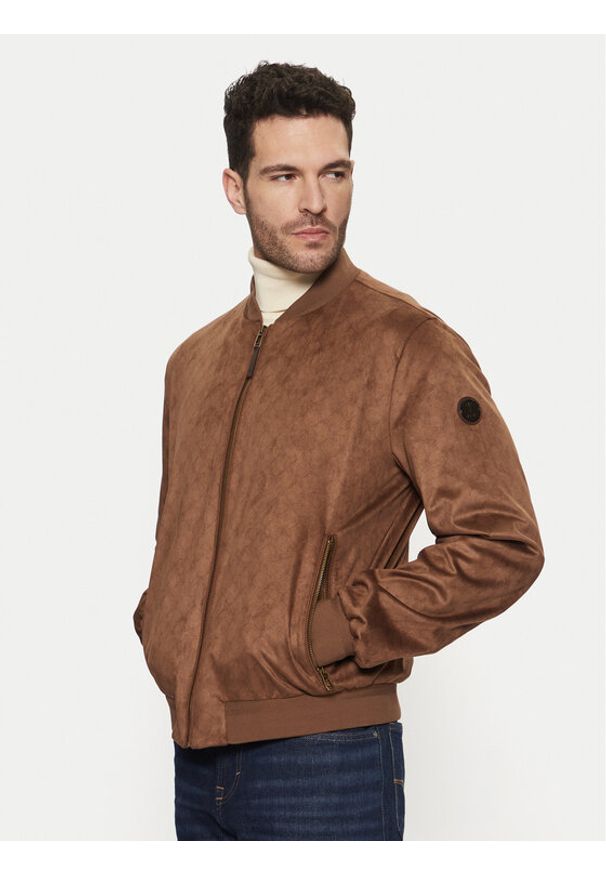 JOOP! Kurtka bomber JO-299Lutiano 30044880 Brązowy Regular Fit. Kolor: brązowy. Materiał: syntetyk