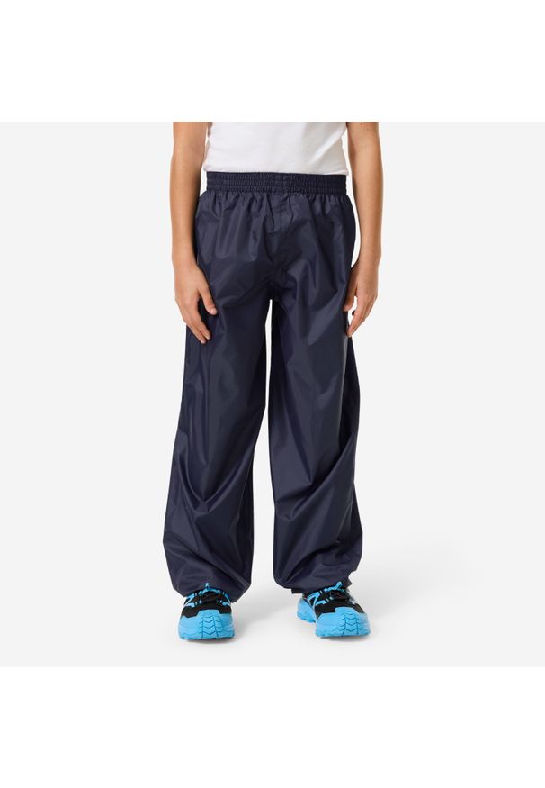 quechua - Spodnie turystyczne wierzchnie dla dzieci Quechua MH100 wodoodporne. Kolor: niebieski. Materiał: poliester, materiał. Sezon: lato. Sport: turystyka piesza