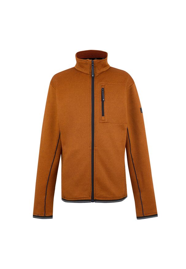 Regatta - Męska Bluza Polarowa Orsan Z Pełnym Zamkiem Błyskawicznym. Kolor: żółty, wielokolorowy, pomarańczowy. Materiał: polar. Sezon: zima