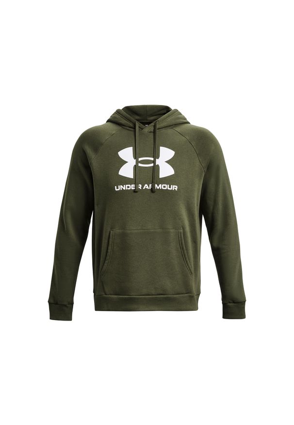 Bluza z kapturem Under Armour Rival Fleece Logo. Typ kołnierza: kaptur. Kolor: zielony, biały, wielokolorowy. Sport: fitness