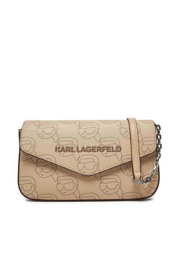 Karl Lagerfeld - KARL LAGERFELD Torebka A1W32045 Beżowy. Kolor: beżowy. Materiał: skórzane