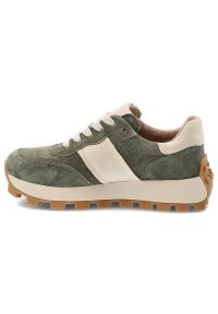 Zielone Sneakersy Filippo Modne Obuwie Damskie. Okazja: na co dzień. Zapięcie: sznurówki. Kolor: zielony. Materiał: zamsz. Szerokość cholewki: normalna #4