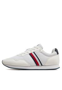 TOMMY HILFIGER - Tommy Hilfiger Sneakersy Lo Runner Mix FM0FM04958 Biały. Kolor: biały. Materiał: materiał #5