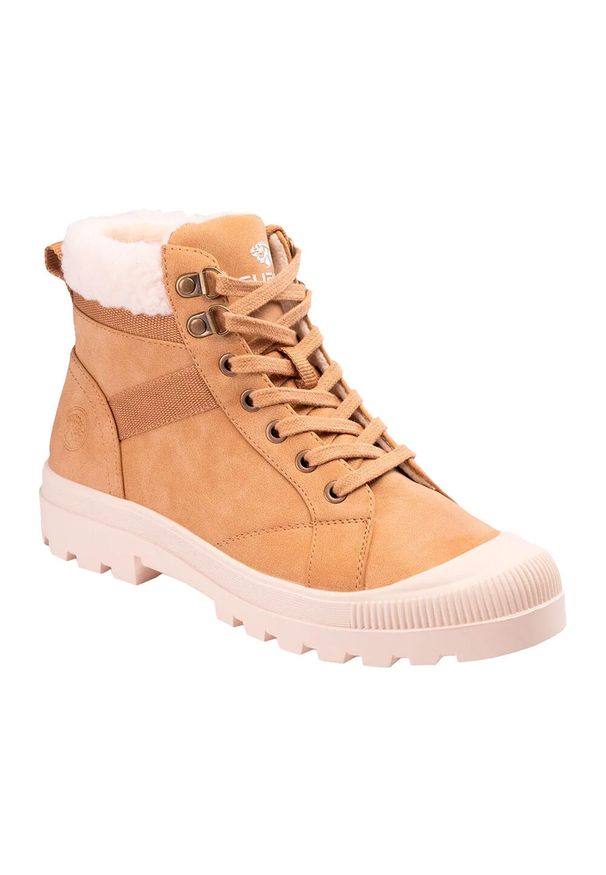 Iguana - Buty Trekkingowe Damskie Średnia Wysokość Zimowe Alnair. Kolor: beżowy, wielokolorowy, brązowy. Sezon: zima