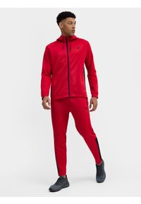 4f - Spodnie treningowe szybkoschnące męskie. Kolor: czerwony. Materiał: materiał, włókno, dzianina