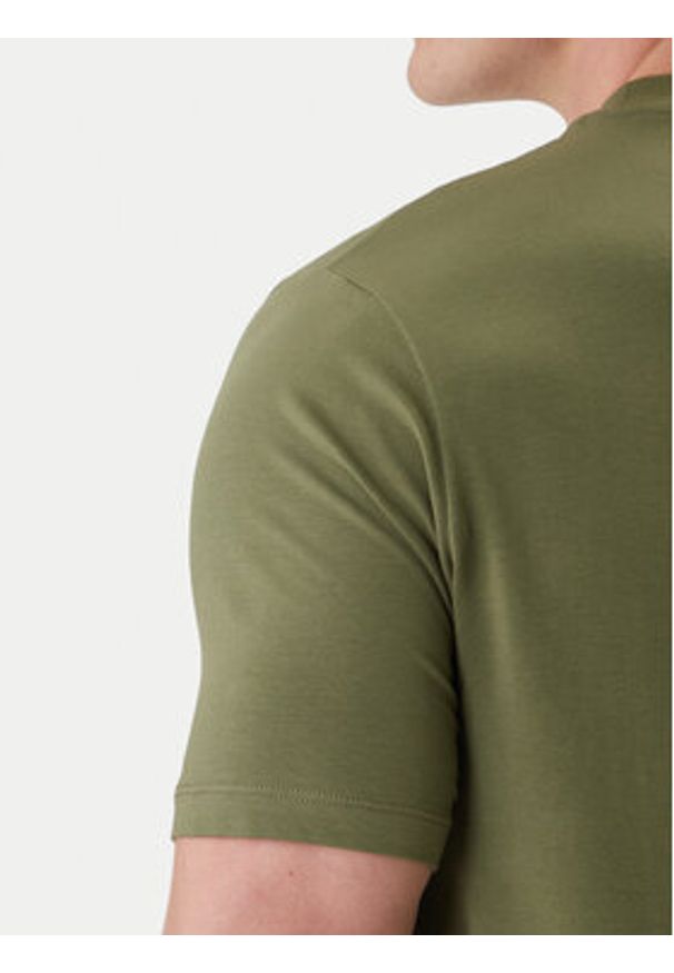 Karl Lagerfeld - KARL LAGERFELD T-Shirt 755037 562221 Zielony Loose Fit. Typ kołnierza: dekolt w karo. Kolor: zielony. Materiał: bawełna