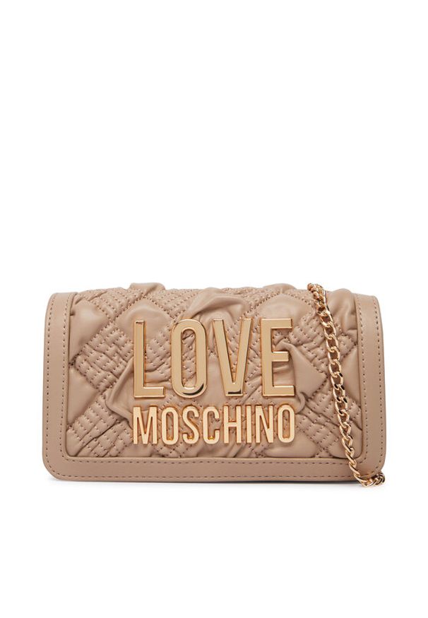 Love Moschino - LOVE MOSCHINO Torebka JC5603PP1PL1010A Beżowy. Kolor: beżowy. Materiał: skórzane