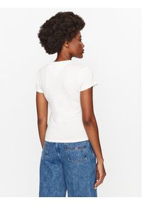 Tommy Jeans T-Shirt Bby Floral Flag DW0DW16449 Biały Slim Fit. Kolor: biały. Materiał: bawełna #3