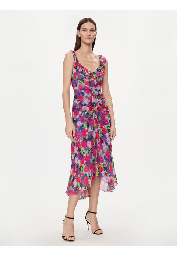 Nissa Sukienka letnia RC14754 Kolorowy Regular Fit. Materiał: wiskoza. Wzór: kolorowy. Sezon: lato