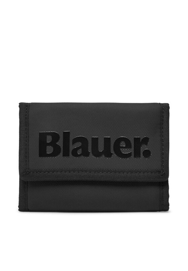 Blauer Duży Portfel Męski S5STRAP01/SPL Czarny. Kolor: czarny. Materiał: materiał